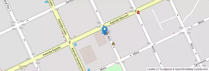 Mapa de ubicacion de EEM Nº8 en Argentinië, Buenos Aires, Partido De Tandil, Tandil.