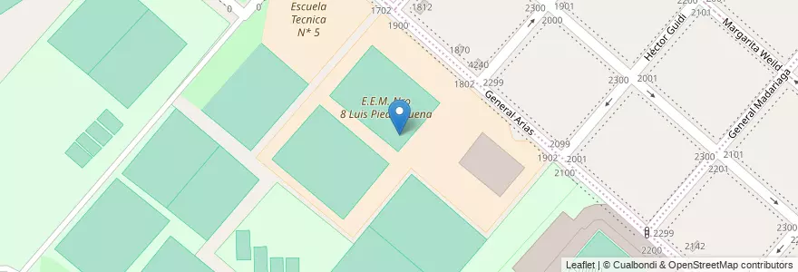 Mapa de ubicacion de E.E.M. Nro 8 Luis Piedrabuena en 아르헨티나, 부에노스아이레스주, Partido De Lanús, Remedios De Escalada.