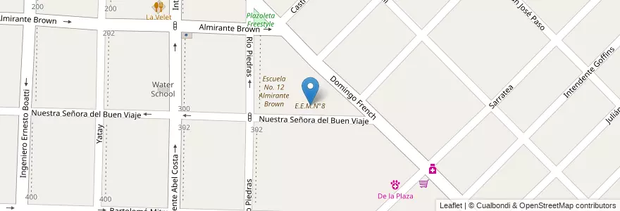 Mapa de ubicacion de E.E.M.N°8 en Argentina, Buenos Aires, Partido De Morón, Morón.