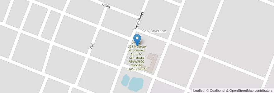 Mapa de ubicacion de EEP N° 221 Modesto A, Gonzalez en Argentinië, Chaco, Departamento Comandante Fernández, Municipio De Presidencia Roque Sáenz Peña, Presidencia Roque Sáenz Peña.