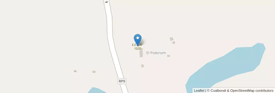 Mapa de ubicacion de E.E.P. Nº 1020 en 阿根廷, Chaco, Departamento General Güemes, Municipio De Misión Nueva Pompeya.