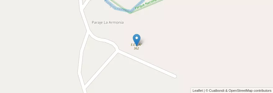 Mapa de ubicacion de E.E.P. Nº 362 en Argentine, Chaco, Departamento General Güemes, Municipio De Miraflores.