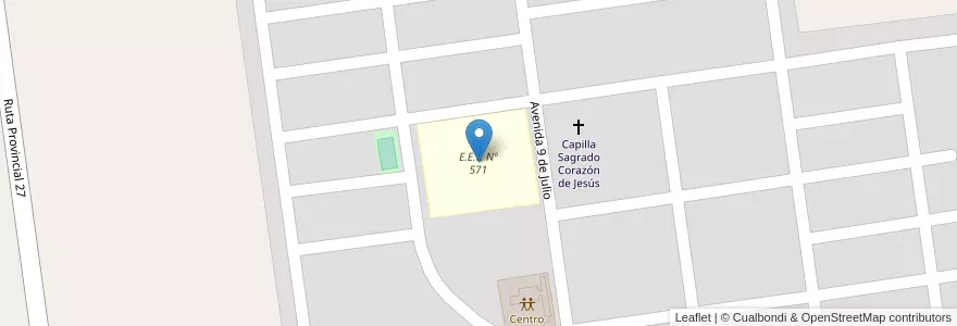 Mapa de ubicacion de E.E.P. Nº 571 en Argentine, Chaco, Departamento Maipú, Municipio De Tres Isletas, Tres Isletas.