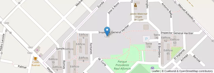 Mapa de ubicacion de EES 3 "Crio. General Gregorio Rossi" en Argentina, Buenos Aires, Partido De Merlo, San Antonio De Padua.