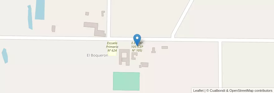 Mapa de ubicacion de E.E.S. Nº 105 (CEP Nº 105) en Arjantin, Chaco, Departamento Maipú, Municipio De Tres Isletas.