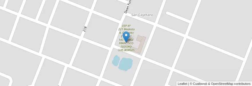 Mapa de ubicacion de E.E.S. Nº 143 - JORGE FRANCISCO ISIDORO LUIS BORGES en 아르헨티나, Chaco, Departamento Comandante Fernández, Municipio De Presidencia Roque Sáenz Peña, Presidencia Roque Sáenz Peña.