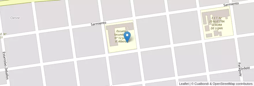 Mapa de ubicacion de E.E.S. Nº 94 - ANGELICA CONSTANTINO DE MARTIN (CEP Nº 94) en アルゼンチン, チャコ州, Departamento Maipú, Municipio De Tres Isletas, Tres Isletas.