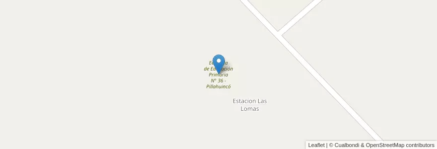 Mapa de ubicacion de Eescuela de Educación Primaria N° 36 - Pillahuincó en Arjantin, Buenos Aires, Partido De Coronel Pringles.