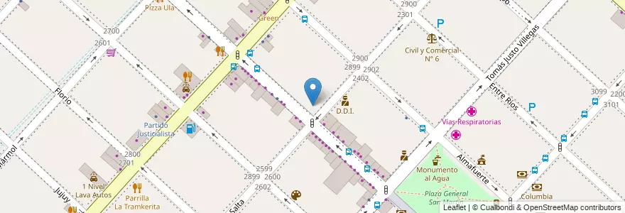 Mapa de ubicacion de E.E.T N°3 Manuel Belgrano en Arjantin, Buenos Aires, Partido De La Matanza, San Justo.