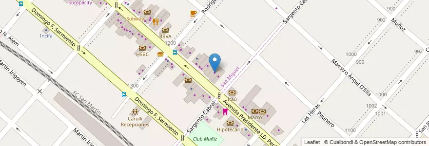 Mapa de ubicacion de Efectivo en Arjantin, Buenos Aires, Partido De San Miguel, San Miguel.