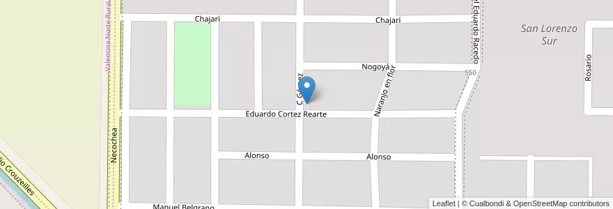 Mapa de ubicacion de Efmarco en Аргентина, Чили, Неукен, Departamento Confluencia, Municipio De Neuquén, Neuquén.