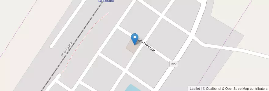Mapa de ubicacion de E.G.B. Nº 22-"JOAQUIN MARIA CULLEN" en アルゼンチン, チャコ州, Departamento Tapenagá, Municipio De Charadai, La Sabana.