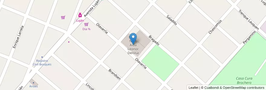 Mapa de ubicacion de E.G.B. Nº26 Aida Leonor Derosa en Arjantin, Buenos Aires, Partido De Florencio Varela, Bosques.