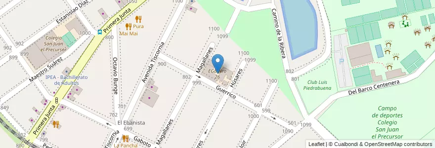 Mapa de ubicacion de EGB Nro 26 en Argentinië, Buenos Aires, Partido De San Isidro, San Isidro.