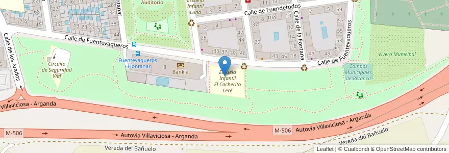 Mapa de ubicacion de E.I. El Cocherito Leré en 스페인, Comunidad De Madrid, Comunidad De Madrid, Área Metropolitana De Madrid Y Corredor Del Henares, Fuenlabrada.