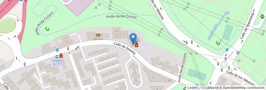 Mapa de ubicacion de Eiffel en Espagne, Communauté De Madrid, Communauté De Madrid, Área Metropolitana De Madrid Y Corredor Del Henares, Madrid.