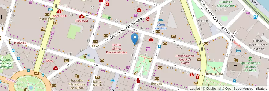 Mapa de ubicacion de Ein Prosit en Spanien, Autonome Gemeinschaft Baskenland, Bizkaia, Bilboaldea, Bilbao.
