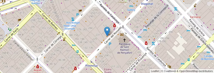 Mapa de ubicacion de Eix Cèntric en スペイン, カタルーニャ州, Barcelona, バルサルネス, Barcelona.
