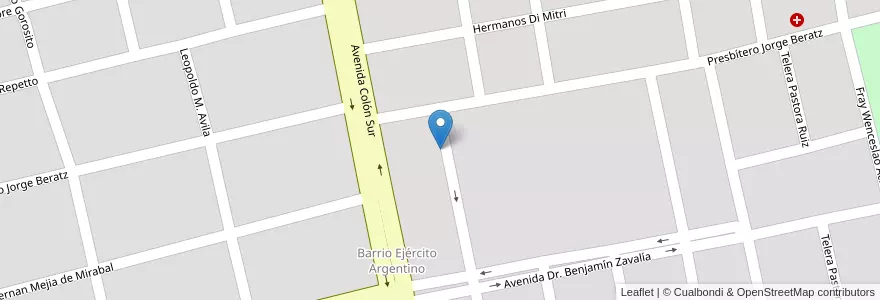 Mapa de ubicacion de Ejercito Argentino en アルゼンチン, サンティアゴ・デル・エステロ州, Departamento Capital, Santiago Del Estero.