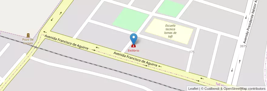 Mapa de ubicacion de Ekilibrio en アルゼンチン, トゥクマン州, San Miguel De Tucumán, San Miguel De Tucumán.