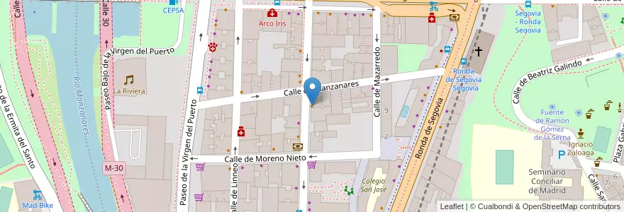 Mapa de ubicacion de El 13 Bar en إسبانيا, منطقة مدريد, منطقة مدريد, Área Metropolitana De Madrid Y Corredor Del Henares, مدريد.
