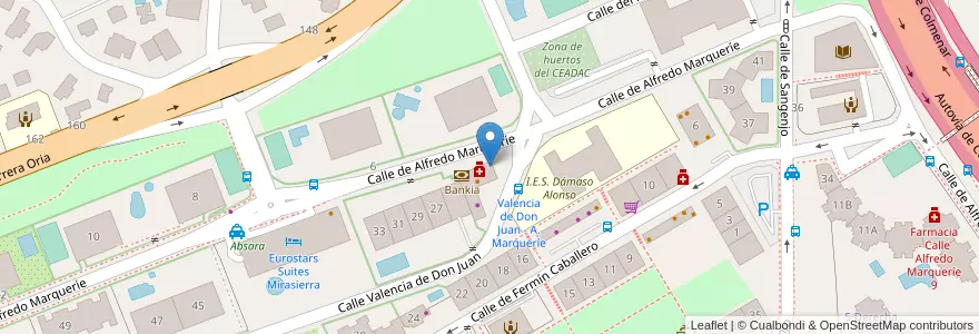 Mapa de ubicacion de El 23 en Spagna, Comunidad De Madrid, Comunidad De Madrid, Área Metropolitana De Madrid Y Corredor Del Henares, Madrid.