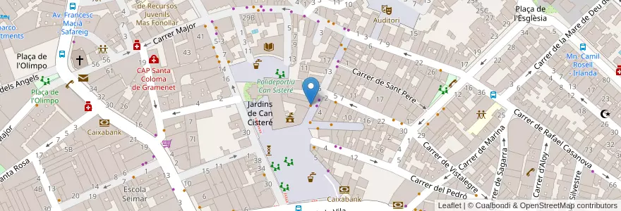 Mapa de ubicacion de El 9 Carrer en اسپانیا, Catalunya, Barcelona, Barcelonès, Santa Coloma De Gramenet.