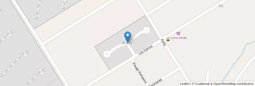 Mapa de ubicacion de El Aike en Arjantin, Buenos Aires, Partido De Escobar, Loma Verde.