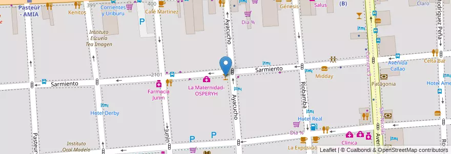 Mapa de ubicacion de El Alhambra, Balvanera en アルゼンチン, Ciudad Autónoma De Buenos Aires, Comuna 3, ブエノスアイレス.