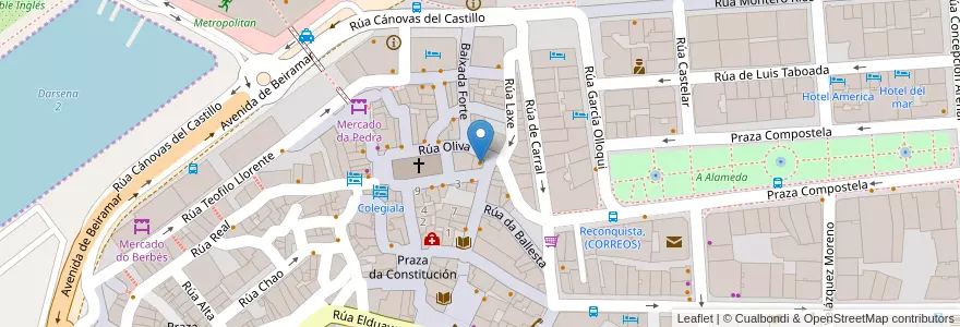 Mapa de ubicacion de El Amante en Spanje, Vigo.