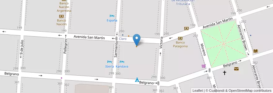 Mapa de ubicacion de El Americano Resto Bar en 아르헨티나, 리오네그로주, Departamento San Antonio, San Antonio Oeste, San Antonio Oeste.