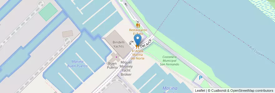 Mapa de ubicacion de El Ancla Marina del Norte en 阿根廷, 布宜诺斯艾利斯省, Partido De San Fernando, Victoria.