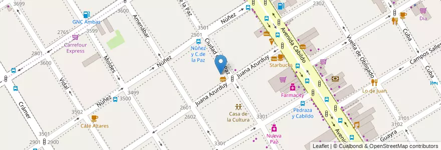 Mapa de ubicacion de El Anexo, Nuñez en Argentinië, Ciudad Autónoma De Buenos Aires, Buenos Aires, Comuna 13.