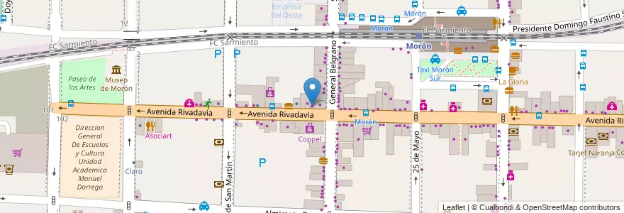Mapa de ubicacion de El Angel en Аргентина, Буэнос-Айрес, Partido De Morón, Morón.