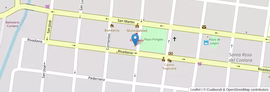 Mapa de ubicacion de El Arena en الأرجنتين, San Luis, Junín, Municipio De Santa Rosa Del Conlara.