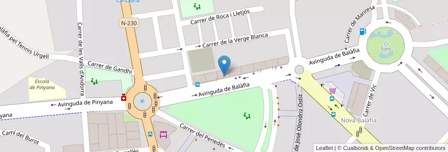 Mapa de ubicacion de El Argentino en 西班牙, Catalunya, 莱里达, Segrià, 莱里达.