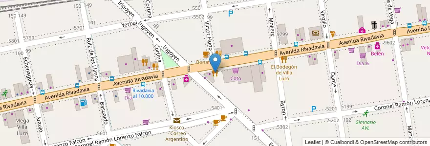 Mapa de ubicacion de El Argentino, Villa Luro en Argentinië, Ciudad Autónoma De Buenos Aires, Comuna 9, Buenos Aires, Comuna 10.