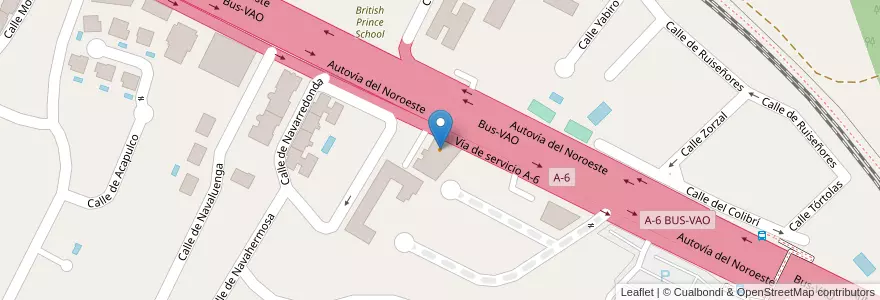 Mapa de ubicacion de El Asador De Aranda en إسبانيا, منطقة مدريد, منطقة مدريد, Área Metropolitana De Madrid Y Corredor Del Henares, Las Rozas De Madrid.