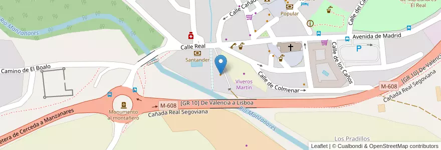 Mapa de ubicacion de El Asador de Carmen en إسبانيا, منطقة مدريد, منطقة مدريد, Cuenca Alta Del Manzanares, Manzanares El Real.