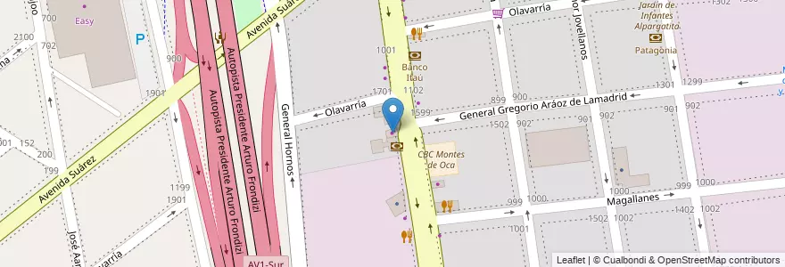 Mapa de ubicacion de El Atelier, Barracas en Argentinië, Ciudad Autónoma De Buenos Aires, Comuna 4, Buenos Aires.