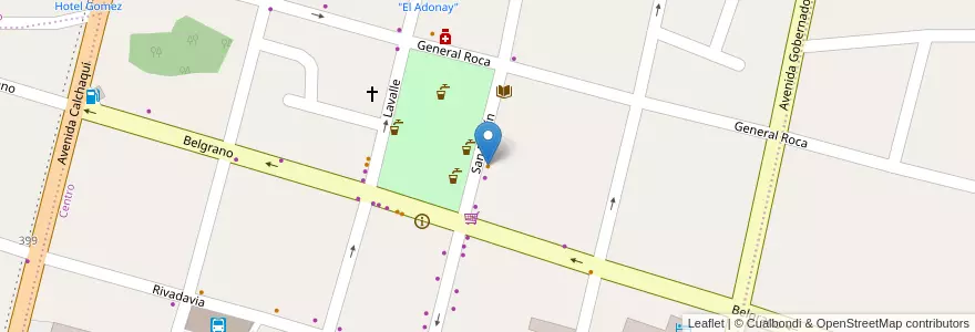 Mapa de ubicacion de El Ateneo en アルゼンチン, カタマルカ州, Departamento Belén, Municipio De Belén, Belén.