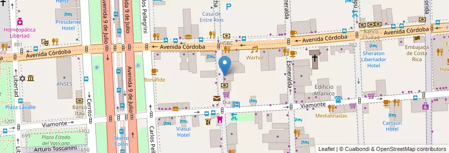 Mapa de ubicacion de El Auténtico, San Nicolas en Argentina, Ciudad Autónoma De Buenos Aires, Comuna 1, Buenos Aires.