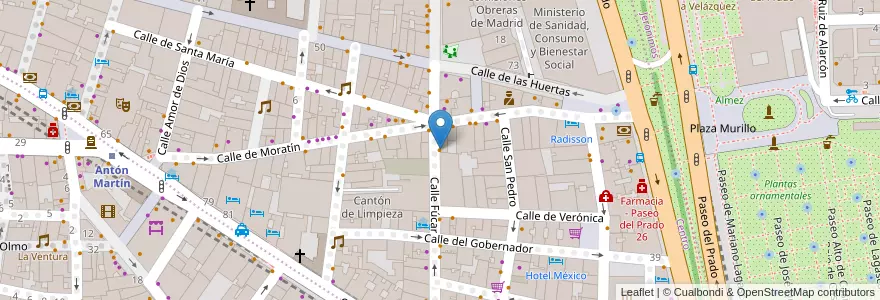 Mapa de ubicacion de El Azul en إسبانيا, منطقة مدريد, منطقة مدريد, Área Metropolitana De Madrid Y Corredor Del Henares, مدريد.