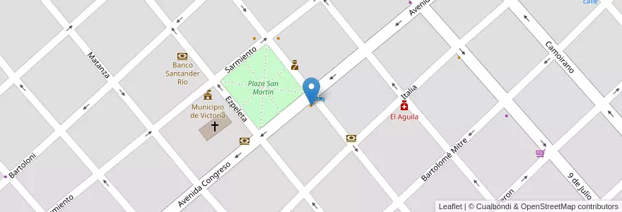 Mapa de ubicacion de El Banco Pub en Аргентина, Междуречье, Departamento Victoria, Distrito Corrales, Victoria, Victoria.
