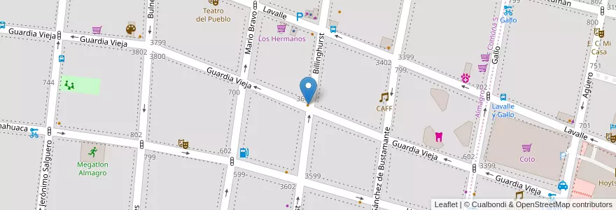 Mapa de ubicacion de El Banderín, Almagro en Argentinien, Ciudad Autónoma De Buenos Aires, Comuna 5, Buenos Aires.