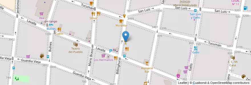 Mapa de ubicacion de El Bar de Kowalski, Almagro en アルゼンチン, Ciudad Autónoma De Buenos Aires, Comuna 5, ブエノスアイレス.