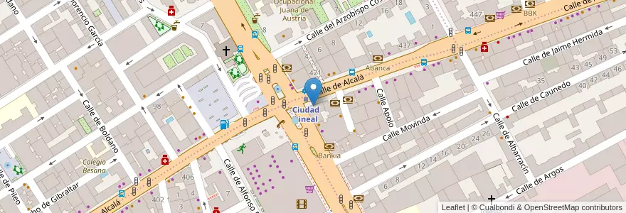 Mapa de ubicacion de El Bar de los Bocadillos en İspanya, Comunidad De Madrid, Comunidad De Madrid, Área Metropolitana De Madrid Y Corredor Del Henares, Madrid.