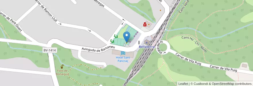 Mapa de ubicacion de El Bar del Club en Испания, Каталония, Барселона, Vallès Occidental, Cerdanyola Del Vallès.