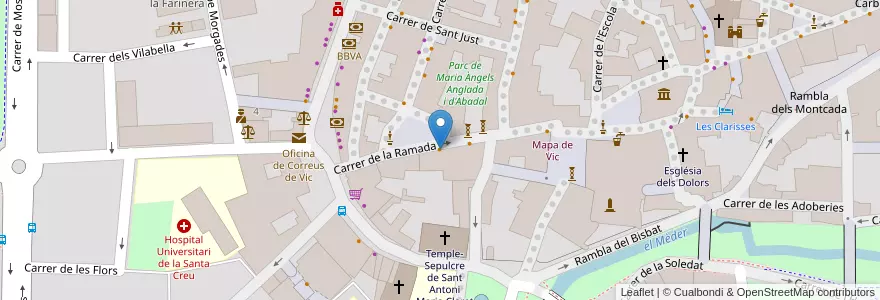 Mapa de ubicacion de el Barbecu en Spanje, Catalonië, Barcelona, Osona, Vic.