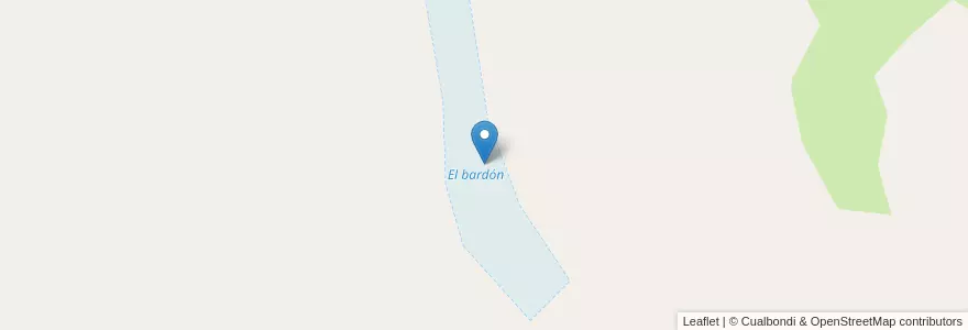 Mapa de ubicacion de El bardón en 아르헨티나, 칠레, 네우켄주, Departamento Catán Lil.